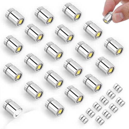 20stk Mikro Mini LED Lichter, Kaltweiß Miniatur LED Lichter mit 10 Extra Batterien für Puppenhäuser Winzige Bastelarbeiten DIY Deko für Miniaturprojekte Spielzeuggebäude & Partydekoration 20stk Mikro Mini LED Lichter, Kaltweiß Miniatur LED Lichter mit 10 Extra Batterien für Puppenhäuser Winzige Bastelarbeiten DIY Deko für Miniaturprojekte Spielzeuggebäude & Partydekoration von BTFO