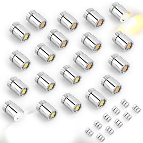 20stk Miniatur-LED-Leuchten, Warmweiß und Kaltweiß Mini-Elektro-Mikro-Lichter Batteriebetrieben mit 10stk Batterien Basteln Papierlaternen-Dekoration Puppenhaus-Zubehör 20stk Miniatur-LED-Leuchten, Warmweiß und Kaltweiß Mini-Elektro-Mikro-Lichter Batteriebetrieben mit 10stk Batterien Basteln Papierlaternen-Dekoration Puppenhaus-Zubehör von BTFO