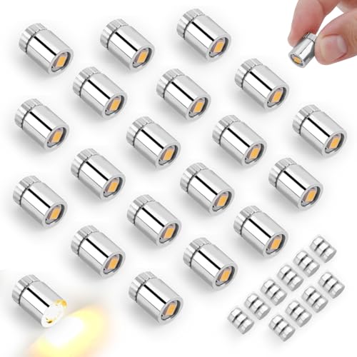 20stk Miniatur LED Lichter, Warmweiß Mikro LED Lichter mit 10 Extra Batterien für Puppenhäuser DIY Bastelarbeiten Partydekoration & Modellbeleuchtung Klein & Hellig für Miniaturprojekte 20stk Miniatur LED Lichter, Warmweiß Mikro LED Lichter mit 10 Extra Batterien für Puppenhäuser DIY Bastelarbeiten Partydekoration & Modellbeleuchtung Klein & Hellig für Miniaturprojekte von BTFO