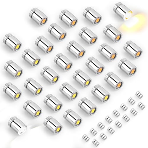30stk Miniatur-LED-Leuchten, Warmweiß und Kaltweiß Mini-Elektro-Mikro-Lichter Batteriebetrieben mit 15stk Batterien Basteln Papierlaternen-Dekoration Puppenhaus-Zubehör 30stk Miniatur-LED-Leuchten, Warmweiß und Kaltweiß Mini-Elektro-Mikro-Lichter Batteriebetrieben mit 15stk Batterien Basteln Papierlaternen-Dekoration Puppenhaus-Zubehör von BTFO