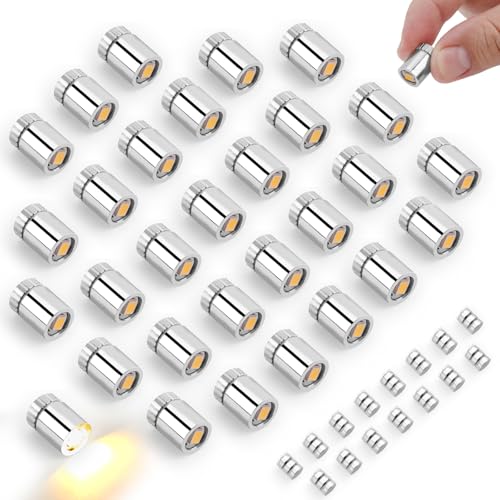 30stk Miniatur LED Lichter, Warmweiß Mikro LED Lichter mit 15 Extra Batterien für Puppenhäuser DIY Bastelarbeiten Partydekoration & Modellbeleuchtung Klein & Hellig für Miniaturprojekte 30stk Miniatur LED Lichter, Warmweiß Mikro LED Lichter mit 15 Extra Batterien für Puppenhäuser DIY Bastelarbeiten Partydekoration & Modellbeleuchtung Klein & Hellig für Miniaturprojekte von BTFO