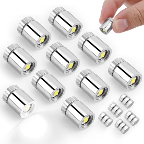 10 Stück Mikro-LED-Leuchten, Batteriebetrieben Winzige LED-Leuchten Puppenhauslichter Led Minilichter für Papierlaternen Partydekoration Basteln Puppenhauszubehör (Weißes Licht) von BTFO