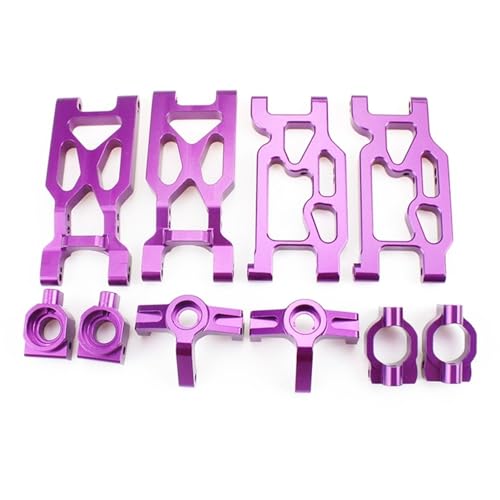 BTFWM 10-teiliges Lenkbecher-Set aus Aluminiumlegierung for den vorderen und hinteren Querlenker, for Wltoys, for 104001 1/10 RC-Auto Aufhängungsgestänge für Modellautos(Purple) von BTFWM