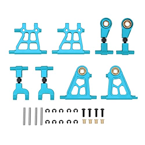 BTFWM Aluminiumlegierung vorne hinten oben unten Querlenker, for Tamiya, for TT02 TT-02 1/10 RC Auto Upgrade Teile Zubehör Aufhängungsgestänge für Modellautos(Blue) von BTFWM