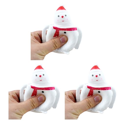 BTGHPI 3PCS Squeeze Santa Fidgets Spielzeug Für Kinder Stress Relief Spielzeug Cartoon Schneemann Spielzeug Dekompression Spielzeug Für Autismus von BTGHPI