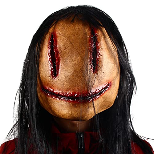 BTGHPI Horror (ohne Hut) Halloween Horror Maskerade Festival Party Cosplay Full For Head Face Cover Neuheit Halloween Kopfbedeckung Kostüm Supplies von BTGHPI