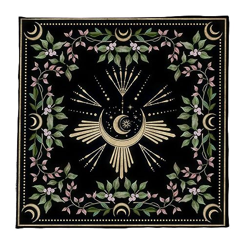 BTGHPI Tarot Tischdecke Runen Wahrsagen Tischdecke Astrologie Orakel Brettspielmatte Quadratische Form Pendelaltar Tischdecke von BTGHPI