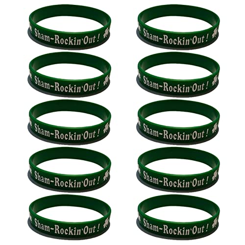 Patrick's Day Silikon-Handarmbänder, Zubehör für Zuhause, Schlafzimmer, Raumdekoration, 10 Stück von BTGHPI