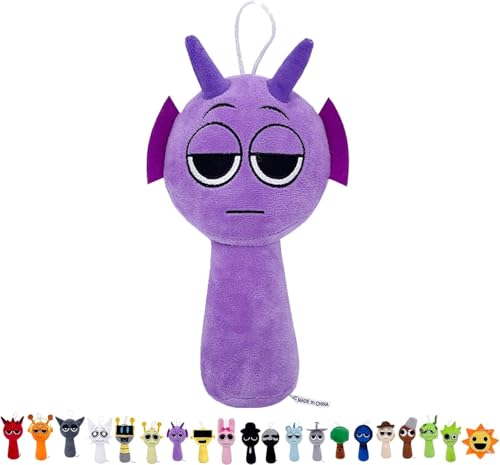 BTJPRWXT Sprunki Plush, Sprunki Music Plush Doll, Fun Sprunki Monster Horror Game Plush Toy, Soft PlushStuffed Monster Doll Pillow Gift for Friends and Fans Birthday (Durple) von BTJPRWXT