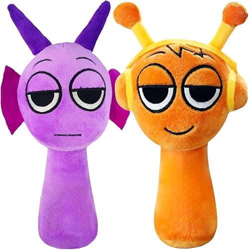 BTJPRWXT Sprunki Plush Doll, Cute Funny Music Game Fans Plush, Super Soft Stuffed Animal Doll Pillows Toy, Christmas Birthday Collectible Gifts for Boys Girls and Fans (2Pcs-c) von BTJPRWXT