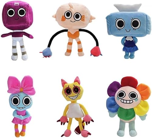 Dandy's Plush World Horror Game Plush, Dandy Cartoon Game World Character Plushies Doll, Cute Soft Stuffed Plush Animal Doll Pillow, Boys Girls Christmas Halloween Birthday Party Decoration (6pcs) von BTJPRWXT