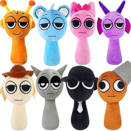 Sprunki Plush Doll, Cute Funny Music Game Fans Plush, Super Soft Stuffed Animal Doll Pillows Toy, Christmas Birthday Collectible Gifts for Boys Girls and Fans (8Pcs) von BTJPRWXT