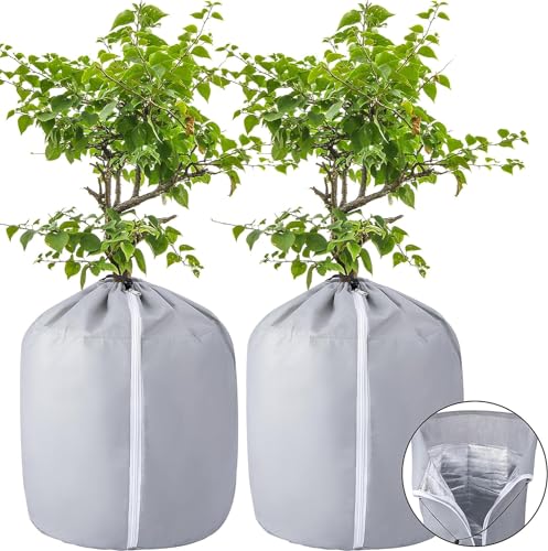 BTYQKZVPM,Schutzabdeckungen für Winterpflanzen, 2PCS Pflanze Winter Schutz Topf 50x45cm Blumentopf Schutz Tasche(2PCS/50x45cm) von BTYQKZVPM