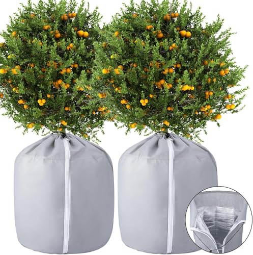 BTYQKZVPM,Schutzabdeckungen für Winterpflanzen, 2PCS Pflanze Winter Schutz Topf 50x45cm Blumentopf Schutz Tasche(2PCS/70x65cm) von BTYQKZVPM