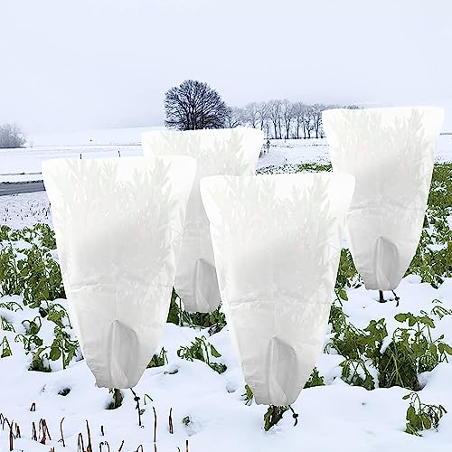 BTYQKZVPM,Schutzabdeckungen für Winterpflanzen, 4 Stück Frostschutzabdeckungen for Winterpflanzen, 120 x 80 cm for den Garten(4PCS 0.6 0.8) von BTYQKZVPM