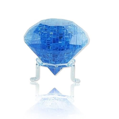 BTYYIHEX 3D-Kristall-Diamant-Puzzle, Kristall-Puzzle, Denkspiele für Puzzler ab 16 Jahren, 41 Teile (Blau-Diamant) von BTYYIHEX