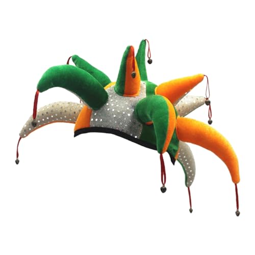 BUBEFSKD Multi Pointy Clownhut Für Männer Halloween Adult Fühlte Fleischivalen Clown Mit Glocken Die Fotoversorgungen Grün Gelb Und Grün Mit Glocken Nehmen BUBEFSKD Multi Pointy Clownhut Für Männer Halloween Adult Fühlte Fleischivalen Clown Mit Glocken Die Fotoversorgungen Grün Gelb Und Grün Mit Glocken Nehmen von BUBEFSKD