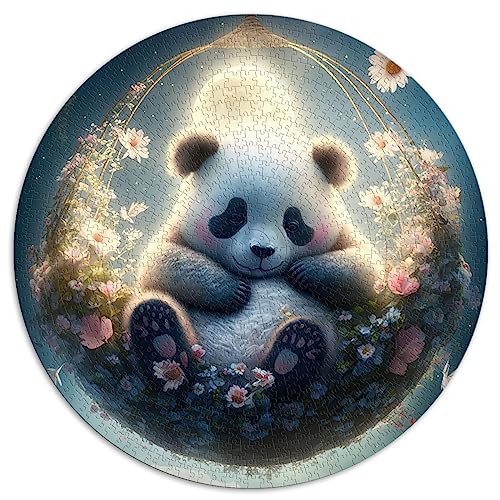 1000 Pieces Puzzle Gifts Baby Panda Spherical Jigsaw Puzzle Recycled Cardboard 67.5x67.5cm von BUBELS