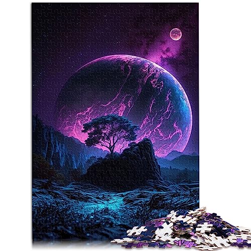 1000 Teile Puzzle für Erwachsene Neon Planet Holzpuzzles für Erwachsene und Kinder 50x75cm Puzzles für Kinder von BUBELS