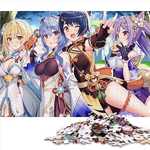 1000 Teile Puzzles für Erwachsene Geschenke Genshin Impact Lumine Holzpuzzle für Erwachsene Geschenke 50x75cm von BUBELS