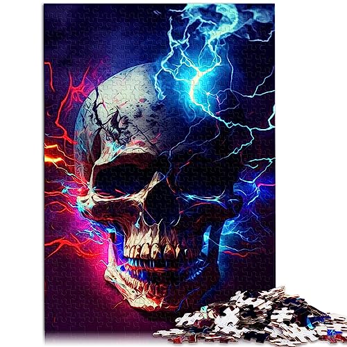 1000-teiliges Puzzle für Erwachsene, Totenkopf-Holzpuzzle mit vollständig ineinandergreifenden und zufällig geformten Teilen, 50 x 75 cm von BUBELS