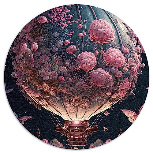 1000-teiliges Puzzle für Erwachsene: Ballon im Weltraum, rundes Puzzle | Puzzles aus recyceltem Karton, 26,5 x 26,5 Zoll von BUBELS