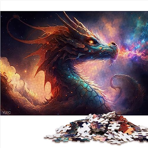 Cosmic Space Dragon Puzzle 1000 Teile, 100% recycelter Karton, nachhaltiges Puzzle für Erwachsene | Spiele 26x38cm von AITEXI