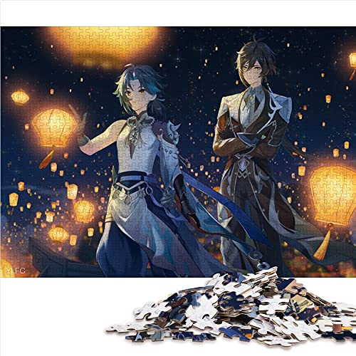 Das 1000-teilige Puzzle für Erwachsene Genshin Impact Xiao aus Holz eignet ganze Familie und ist 50 x 75 cm groß von BUBELS