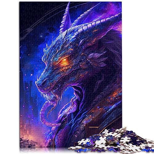 Dragon 1000 Puzzleteile für Erwachsene, Holzpuzzle für Familienspaß, 14,96 x 20,47 Zoll von BUBELS