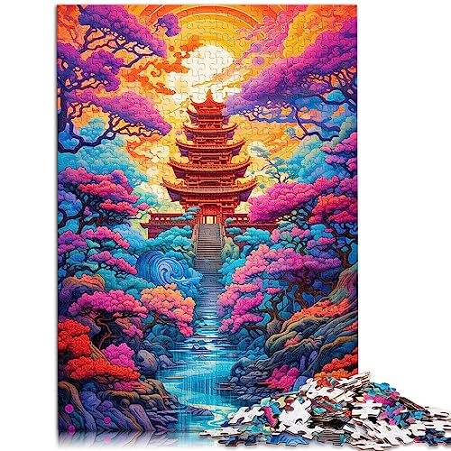 Fantasy Japan 1000-teiliges Holzpuzzle für Erwachsene ab 14 Jahren, 50 x 75 cm, Puzzle für Erwachsene von BUBELS