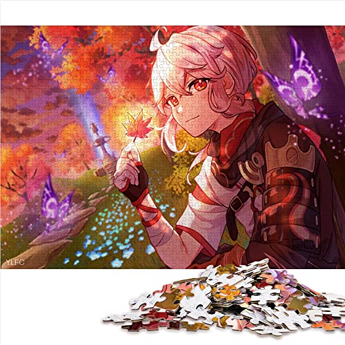 Genshin Impact Kaedehara Kazuha Puzzle für Erwachsene und Kinder1000 Teile Holzpuzzle ganze Familie und die 19,7 x 29,5 Zoll von BUBELS