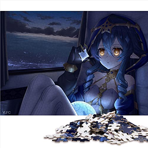 Genshin Impact Layla Puzzles für Erwachsene Puzzle Lernpuzzle aus recyceltem KartonFamilienspiel 10,27 x 14,96 Zoll von AITEXI