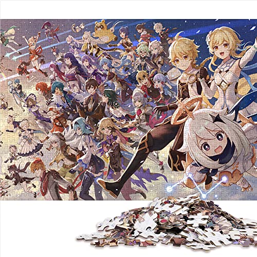 Genshin Impact Razor Puzzles für Erwachsene 1000 Teile Papppuzzles Spielzeug Intellektuelles Spiel 26x38cm von BUBELS