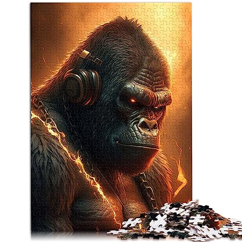 Gorilla Producer Puzzles 1000 Teile für Erwachsene, Holzpuzzle, praktisches Spiel, Familiendekoration, 19,7 x 29,5 Zoll von BUBELS