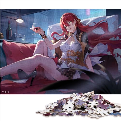 Honkai Star Rail Himeko 1000 große Teile Puzzle für Erwachsene Holzpuzzle Spielzeug Intellektuelles Spiel 19,7 x 29,5 Zoll von BUBELS