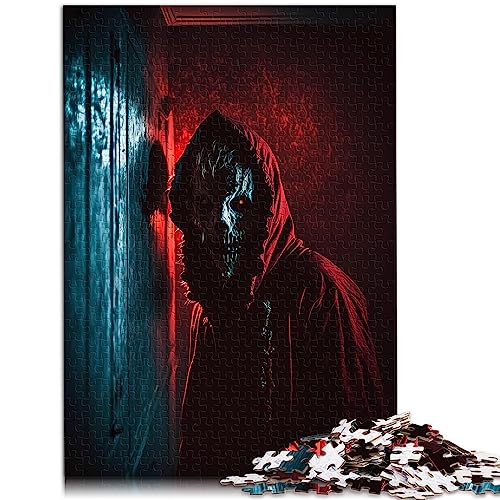 Horror Art Erwachsene 1000 Teile Puzzle, Papppuzzle für Erwachsene und Kinder ab 12 Jahren, 10,27 x 14,96 Zoll von BUBELS