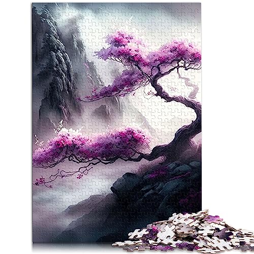 Japanische Kirschblüten Puzzle 1000 Teile Holzpuzzle Anspruchsvolles Spiel 14,96 x 20,47 Zoll von BUBELS