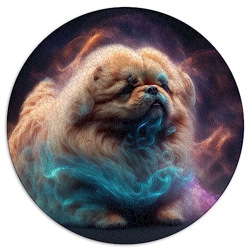 Pekingese-Puzzle für Erwachsene, 1000 Teile, kugelförmige Puzzles für Kartonpuzzle, 26,5 x 26,5 Zoll von AITEXI