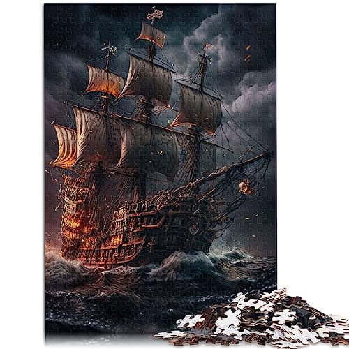 Piratenschiff Erwachsene 1000-teiliges Herausforderungsspielzeug aus recyceltem Karton 10,27 x 14,96 Zoll Puzzle für Erwachsene von BUBELS