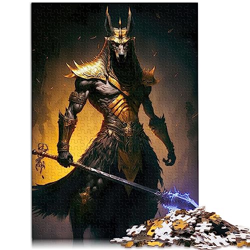 Puzzle 1000 Teile Der Gott Anubis Premium 100% recyceltes Brett Tolles Geschenk für Erwachsene 10,27 x 14,96 Zoll von BUBELS