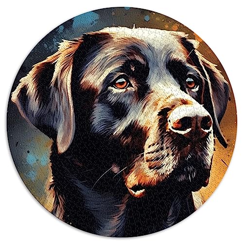 Puzzle 1000 Teile für Erwachsene Labrador Hund kugelförmiges Puzzle aus recyceltem Karton 26,5 x 26,5 Zoll von AITEXI