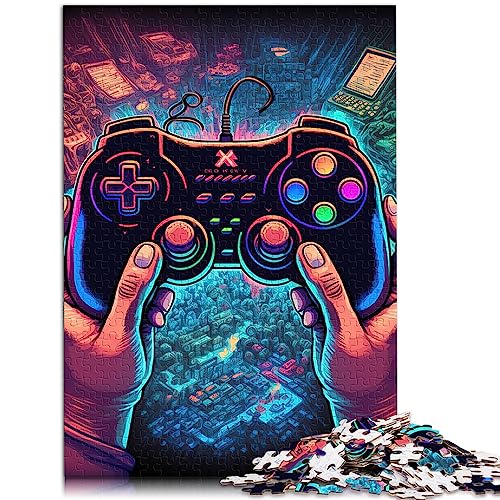 Puzzle 1000 Teile für Erwachsene Neonspiel Holzpuzzles Lernpuzzle 14,96 x 20,47 Zoll Puzzles für Erwachsene von BUBELS