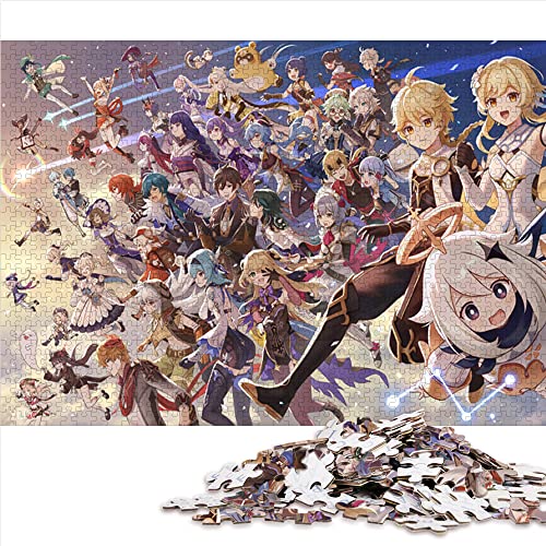 Puzzles für Erwachsene Genshin Impact Raiden Shogun Holzpuzzle für Erwachsene Puzzlegeschenke 14,96 x 20,47 Zoll von AITEXI