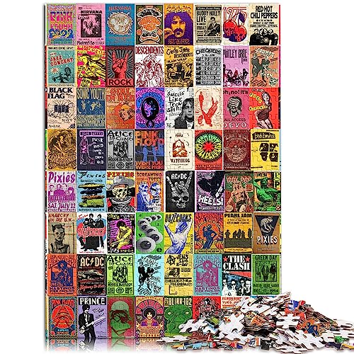Vintage-Collage-Puzzle mit 1000 Teilen für Erwachsene, Holzpuzzle, Geschenkspielzeug, 50 x 75 cm von BUBELS