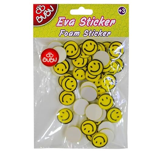 BUBU Eva Sticker Smiley Small 12er Pvc von BUBU