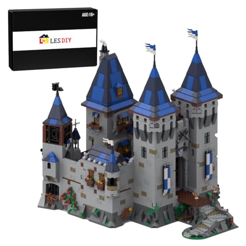 BUCKIT Mittelalterliches Schloss Bausteinset, MOC-163712 Blackhawk Nest Castle Modell Klemmbausteine Spielzeug, Modulares Architektur Modell Montagebauset für MOC Liebhaber (4421 Teile) von BUCKIT