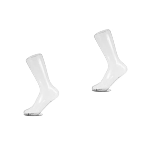 BUGUUYO 2 Stück Transparente Fußmodelle Schuhe Schaufensterpuppen Schaufensterpuppen Socken Fuß Schaufensterpuppe Mann Schaufensterpuppe Schaufensterpuppe Bein Fuß von BUGUUYO