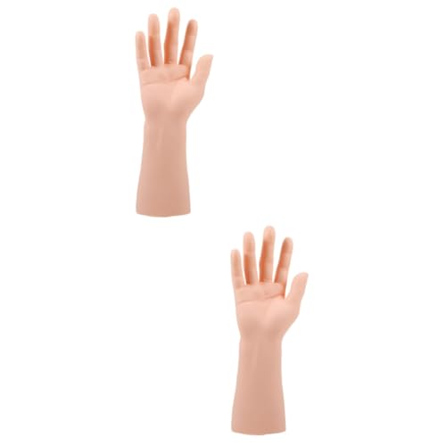 BUGUUYO 2St Simuliertes männliches Handmodell uhrenhalter Handmodelle für Schmuck Handmodell für Juweliergeschäfte Anzeige Mannequin Handschaufensterpuppe zur Präsentation Vinyl Beige von BUGUUYO