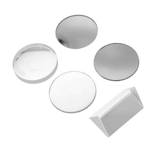 BUGUUYO 5 Stück Teiliges Optisches Linsenset aus Kratzfestem Glas Transparente Bikonvexe Sammellinsen für Physikunterricht Wissenschaftliche Experimente Optische Demonstrationen und BUGUUYO 5 Stück Teiliges Optisches Linsenset aus Kratzfestem Glas Transparente Bikonvexe Sammellinsen für Physikunterricht Wissenschaftliche Experimente Optische Demonstrationen und von BUGUUYO