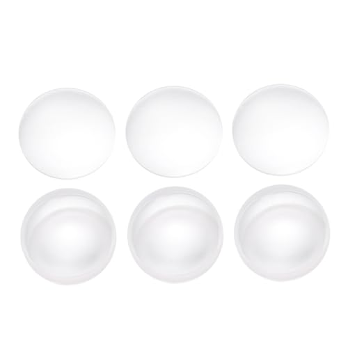 BUGUUYO Glaslinsen-Set 6-teilig doppelkonvexe Linsen 42 mm Durchmesser Brennweite 42 mm für Labor- und Kunstprojekte von BUGUUYO